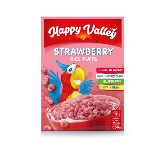 strawberry rice puffs