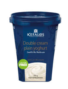 kefalos double cream plain yoghurt tub